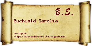 Buchwald Sarolta névjegykártya