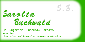 sarolta buchwald business card